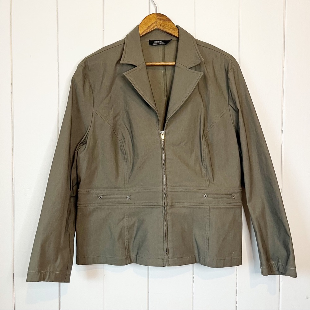 Tribal Olive Green Jacket